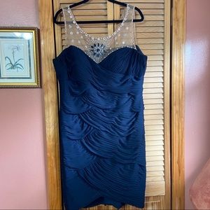 Adrianna Papell Collection Rouched Evening Dress